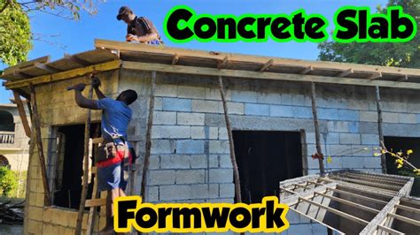 Step By Step Guide Easy Construction Of A Concrete Slab Roof Frame - YouTube