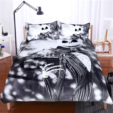 Moonpalace Bedding Set Nightmare Before Christmas Cool Bed Linen Printed Soft Twin Full Queen ...