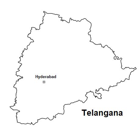 Blog de Biologia: Blank Outline Map of Telangana