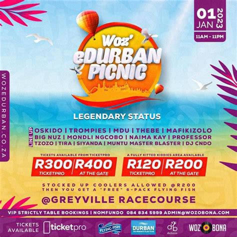 WozeDurban Picnic, Greyville Racecourse, Durban, 1 January 2023 | AllEvents.in