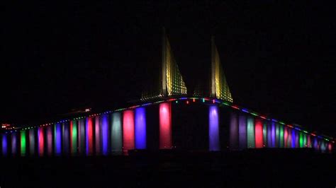 Sunshine Skyway Bridge lights up in rainbow colors for Pride Month ...