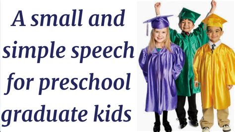 Preschool graduation day speech for kids. - YouTube