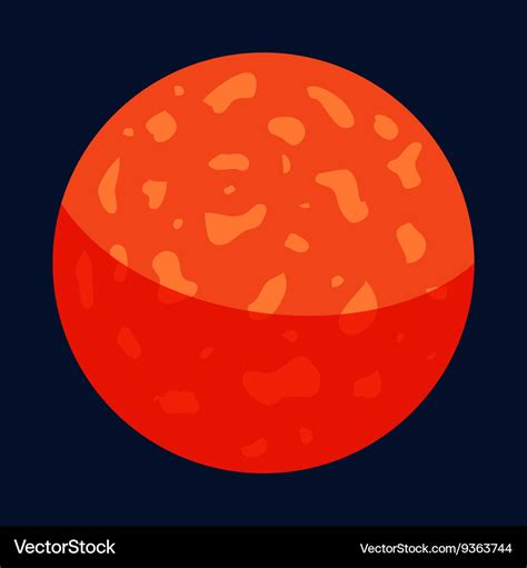 Mercury planet icon cartoon style Royalty Free Vector Image