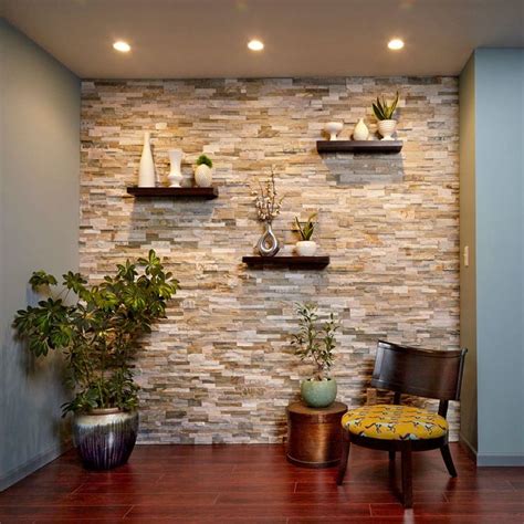 Build a Faux Stone Accent Wall | Stone wall interior design, Stone ...