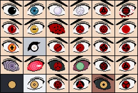 Naruto Eyes | Naruto eyes, Naruto, Pixel art