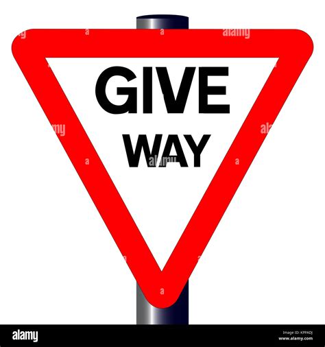 Give Way Traffic Sign Stock Photo - Alamy