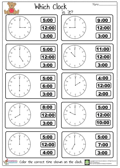 Tell The Time Worksheet | Time worksheets, Kindergarten telling time ...