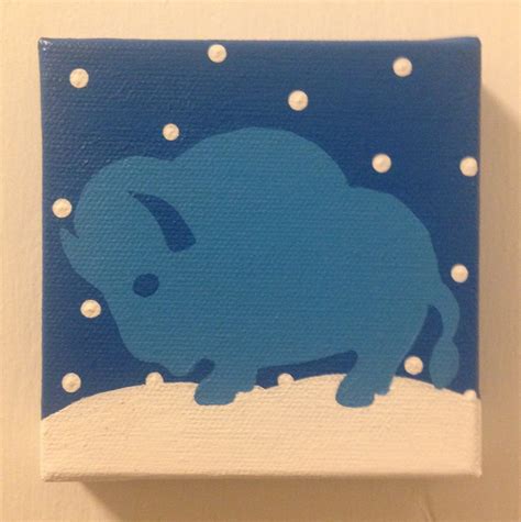 Buffalo Snow Painting - Etsy