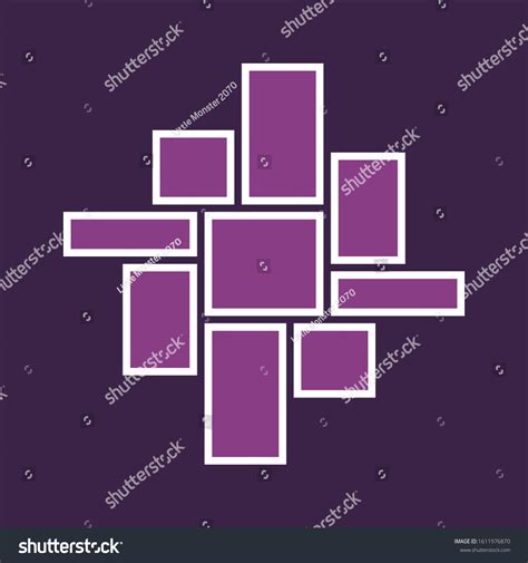 Vector Frame Photos Pictures Collage Puzzle Stock Vector (Royalty Free ...