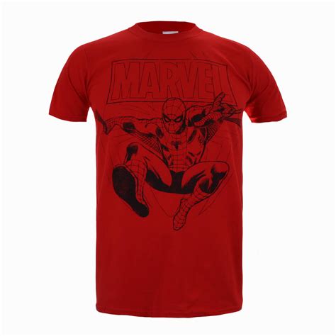 Marvel Spiderman Lines Men's T-Shirt - Red Merchandise - Zavvi UK