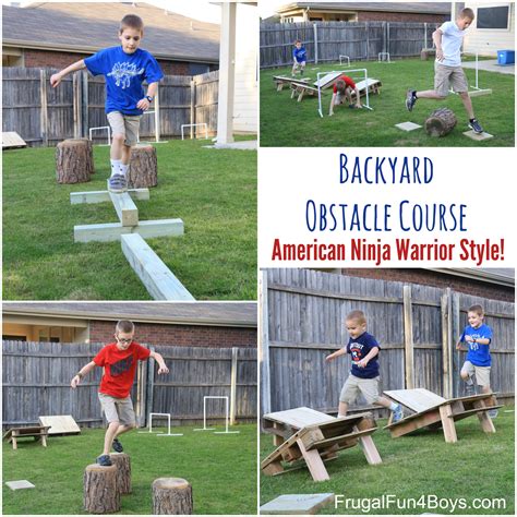 DIY American Ninja Warrior Backyard Obstacle Course - Frugal Fun For ...