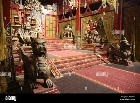 Interior view of the replica of Great Sphinx of Giza under ...