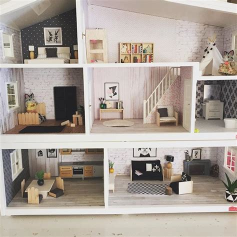 Beautiful modern doll house | Doll house plans, Diy dollhouse furniture, Dolls house interiors