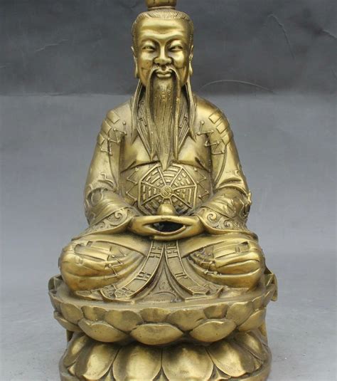 11 China Taoism Leader Pure Bronze Eight Trigrams Robe LaoJun Lao tzu ...