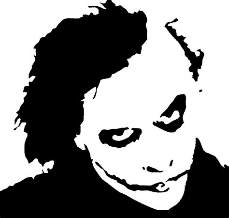 Heath Ledger Joker Stencil - ClipArt Best