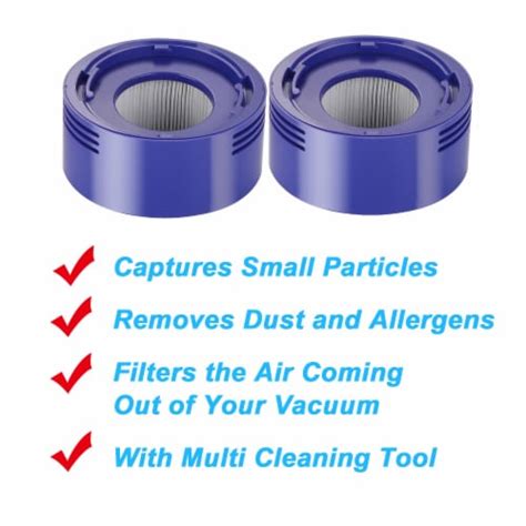 AGPtEK Vacuum Filter 2 sets for Dyson V8 Absolute, V8 Animal, V7 ...