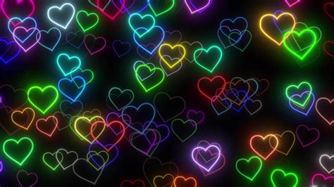 Glowing Heart Flying On Black Background. Heart Flying Valentine ...