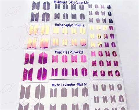 BTS Logo Mini Vinyl Decals Sticker Pack Vers.2 - Etsy