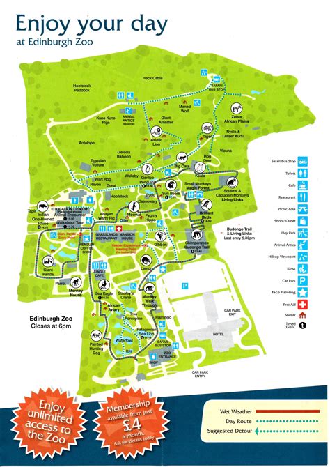 Edinburgh Zoo map (May 2010) | Señaletica, Zoo