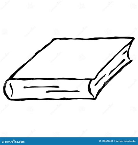 Book. Closed Book without a Title. Vector Illustration. Simple Hand Drawing Icon Stock Vector ...