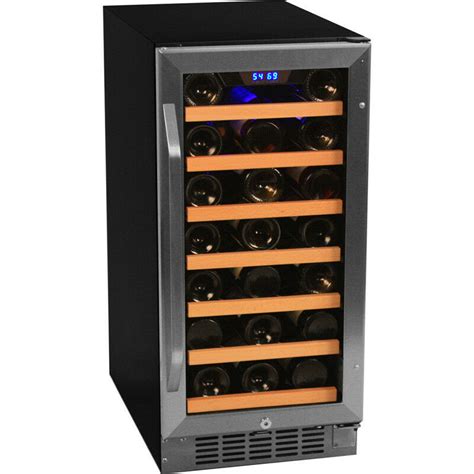 30 Bottle Built-In Undercounter Wine Refrigerator Cooler, Compact ...