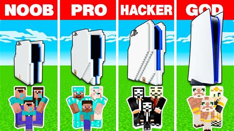 NOOB vs PRO vs HACKER vs GOD NEW PLAYSTATION 5 HOUSE BUILD BATTLE in Minecraft Animation - YouTube