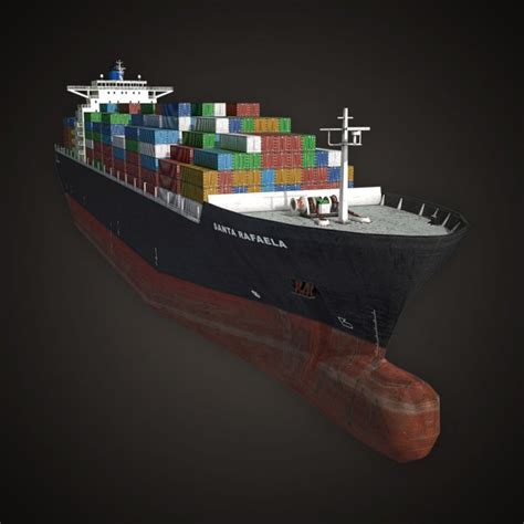 Cargo Ship 3D Model - 3DHunt.co