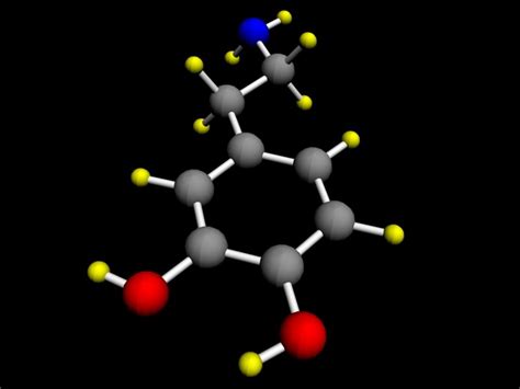 molecule dopamine 3d model