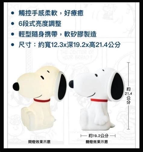 Snoopy 70th anniversary Touch Lamp Collectible, Furniture & Home Living, Lighting & Fans ...