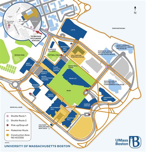 UMass Boston Campus Map | University of Massachusetts Boston Campus Map ...