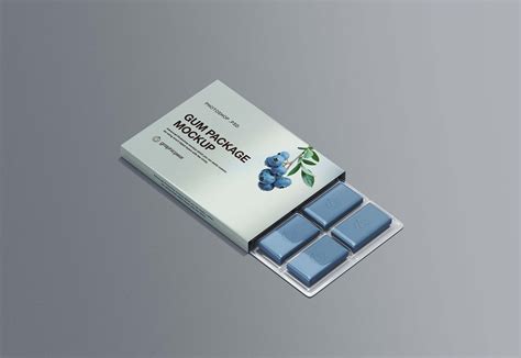 Free Chewing Gum Packaging Mockup (PSD)