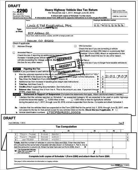 Irs Form 2290 Instructions Form : Resume Examples