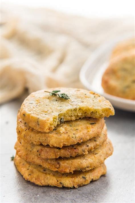 Thyme and Cheddar Cheese Cookies - These slice and bake savory cookies are easy to make and ...