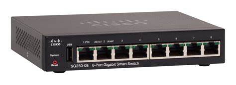 Smart Gigabit Switch Cisco 8 Port SG250-08 - HugoTech - Beat the Lowest Price