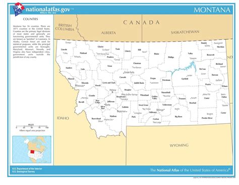 Montana State Counties w/Cities Laminated Wall Map - US