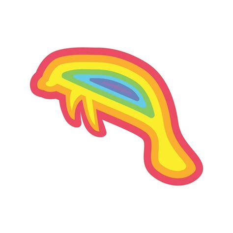 rainbow manatee awareness month vector image illustration 32423049 Vector Art at Vecteezy