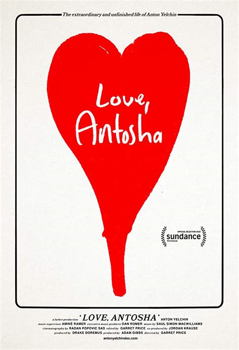 New Poster for Anton Yelchin Documentary ‘Love, Antosha’ - About the ...