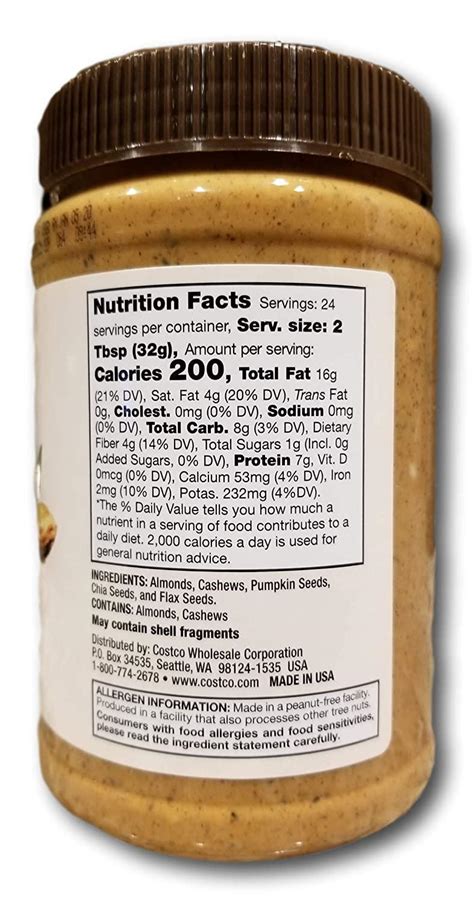 Kirkland Signature Mixed Nut Butter - Nutritious Spread with Almonds, Cashews, and Pecans