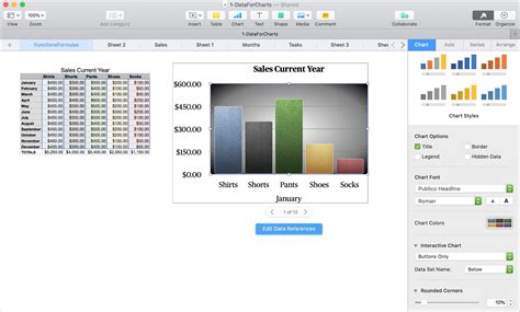 How to create and use Interactive Charts in the Numbers app