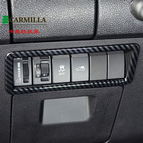 For Isuzu D-max Dmax 2021 2022 2023 Caron Fiber Headlight Button Knob Panel Cover Trim Sticker ...