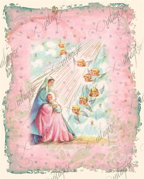 Victorian Christmas Cards Nativity