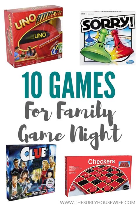 Games for Family Game Night | Family games, Family fun games, Family game night