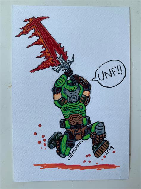 Doom Slayer Fan Art for Slayer Club. Cute but brutal! : Doom