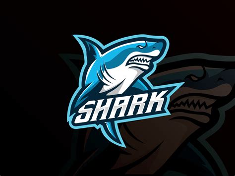 Shark mascot sport logo design 6911984 Vector Art at Vecteezy