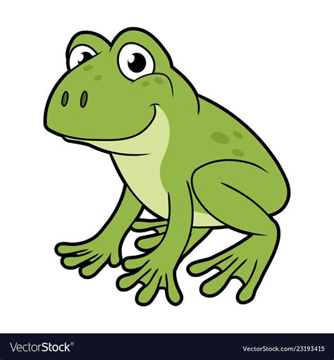 Smiling green frog Royalty Free Vector Image - VectorStock