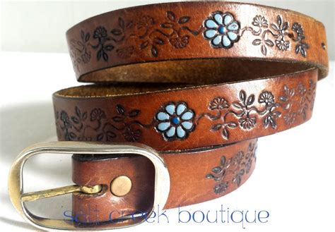 Tooled Leather Belts, Vintage Leather Belts, Brown Leather Belt, 70s Hippie Fashion, Belts ...