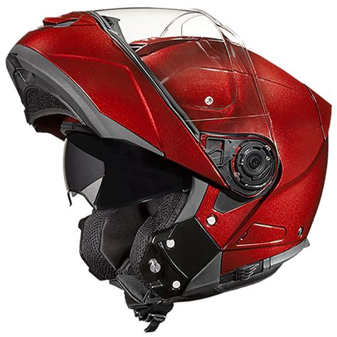 Metallic Cherry Bluetooth Modular Motorcycle Helmet