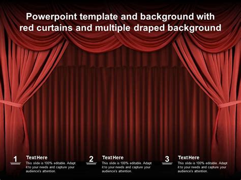 Powerpoint Template And Background With Red Curtains And Multiple Draped Background ...