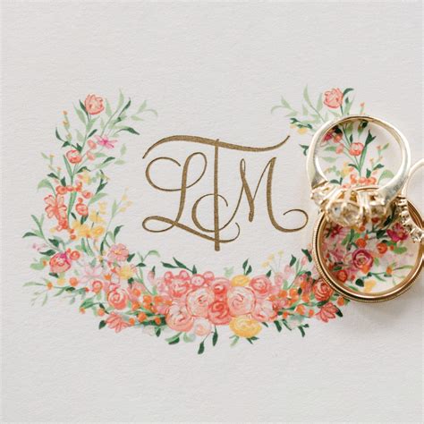 Floral Monogram | Illustrated Weddings®