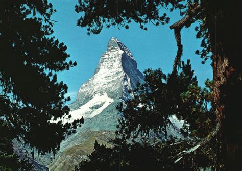 Postcard Matterhorn Mt. Cervin Mountain Climbing Hiking Zermatt Switzerland | Europe ...